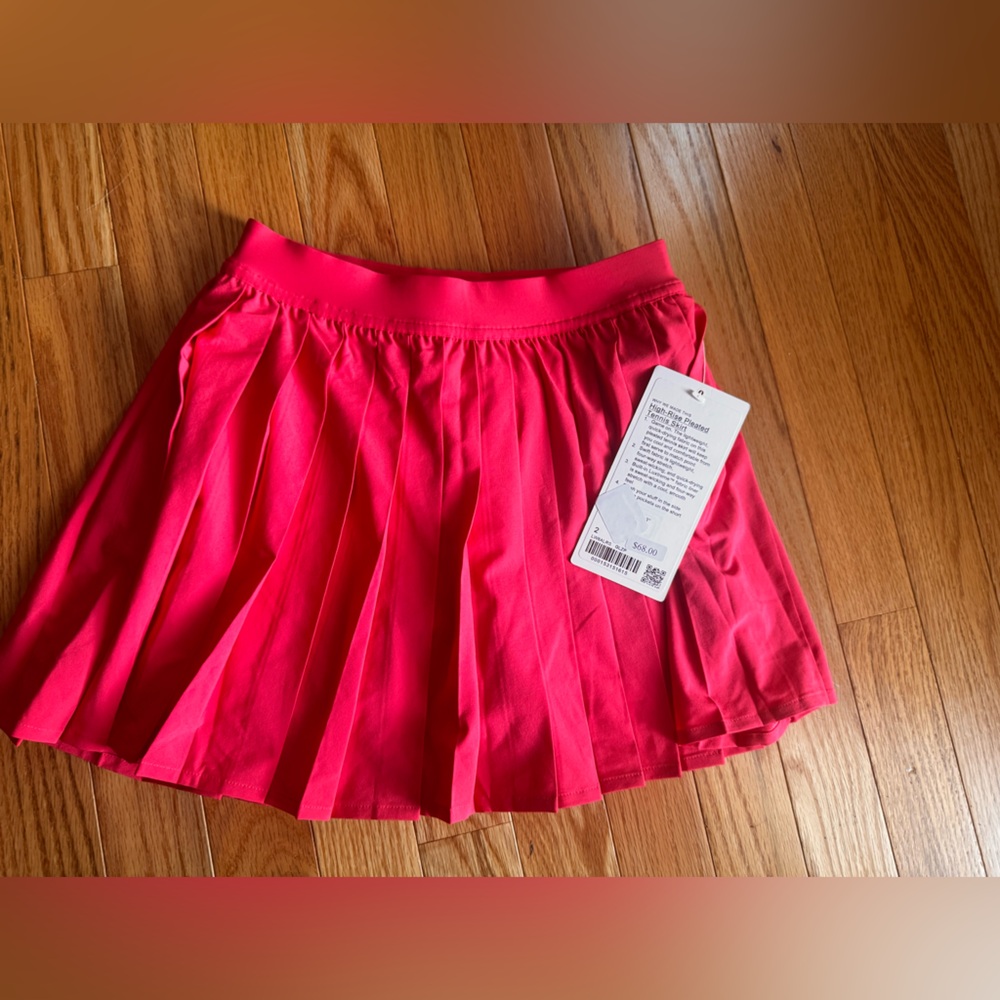 Lululemon Athletica Glaze Pink High Rise Tennis Skirt